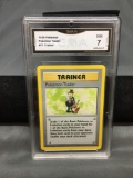 GMA Graded 1999 Pokemon Base Set Shadowless #77 POKEMON TRADER Vintage Trading Card - NM 7