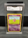 GMA Graded 1999 Pokemon Fossil 1st Edition #55 SLOWPOKE Trading Card - NM-MT 8