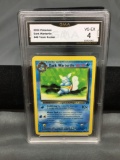 GMA Graded 2000 Pokemon Team Rocket #46 DARK WARTORTLE Trading Card - VG-EX 4