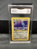 GMA Graded 2000 Pokemon Base 2 Set #22 DRAGONAIR Rare Trading Card - NM+ 7.5
