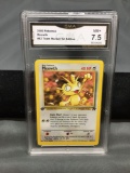 GMA Graded 2000 Pokemon Team Rocket 1st Edition #62 MEOWTH Trading Card - NM+ 7.5