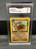 GMA Graded 2000 Pokemon Team Rocket 1st Edition #23 DARK DUGTRIO Trading Card - NM 7
