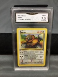 GMA Graded 1999 Pokemon Jungle 1st Edition #47 TAUROS Trading Card - NM+ 7.5