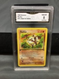 GMA Graded 1999 Pokemon Jungle 1st Edition #55 MANKEY Trading Card - NM-MT 8