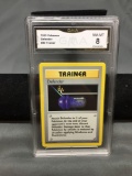 GMA Graded 1999 Pokemon Base Set Shadowless #80 DEFENDER Vintage Trading Card - NM-MT 8