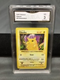 GMA Graded 1999 Pokemon Base Set Shadowless #58 PIKACHU Yellow Cheeks Vintage Trading Card - VG 3
