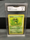 GMA Graded 1999 Pokemon Base Set 1st Edition Shadowless #45 CATERPIE Trading Card - VG-EX 4