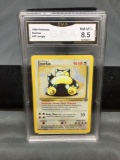 GMA Graded 1999 Pokemon Jungle Unlimited #27 SNORLAX Rare Trading Card - NM-MT+ 8.5