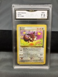 GMA Graded 1999 Pokemon Jungle Unlimited #51 EEVEE Trading Card - NM+ 7.5