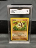 GMA Graded 1999 Pokemon Jungle Unlimited #55 MANKEY Trading Card - NM 7