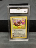 GMA Graded 1999 Pokemon Jungle Unlimited #51 EEVEE Trading Card - EX+ 5.5