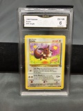 GMA Graded 1999 Pokemon Jungle Unlimited #51 EEVEE Trading Card - EX-NM 6