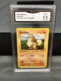 GMA Graded 1999 Pokemon Base Set 1st Edition Shadowless #28 GROWLITHE Trading Card - VG+ 3.5