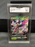 GMA Graded 2017 Pokemon Sun & Moon #15 LURANTIS GX Holofoil Rare Trading Card - GEM MINT 10