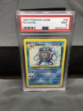 PSA Graded 1999 Pokemon Base Set Unlimited #38 POLIWHIRL Trading Card - MINT 9