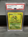 PSA Graded 1999 Pokemon Base Set Unlimited #45 CATERPIE Trading Card - MINT 9