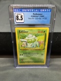 CGC Graded 1999 Pokemon Base Set Unlimited #44 BULBASAUR Trading Card - NM-MT+ 8.5