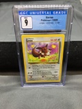 CGC Graded 1999 Pokemon Jungle Unlimited #51 EEVEE Trading Card - MINT 9