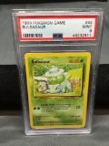 PSA Graded 1999 Pokemon Base Set Unlimited #44 BULBASAUR Trading Card - MINT 9