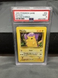 PSA Graded 1999 Pokemon Base Set Unlimited #58 PIKACHU Yellow Cheeks Trading Card - MINT 9