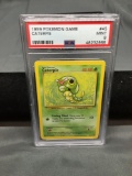 PSA Graded 1999 Pokemon Base Set Unlimited #45 CATERPIE Trading Card - MINT 9