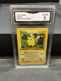 PSA Graded 1999 Pokemon Jungle 1st Edition #60 PIKACHU Trading Card - EX-NM 6