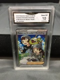 GMA Graded 2020 Pokemon Darkness Ablaze #188 POKEMON BREEDER'S NURTURING Full Art Holo - GEM MINT 10