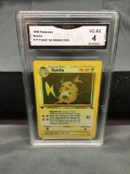GMA Graded 1999 Pokemon Fossil 1st Edition #14 RAICHU Holofoil Rare Trading Card - VG-EX 4