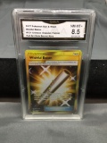 GMA Graded 2017 Pokemon Crimson Invasion #121 WISHFUL BATON Full Art Holo Trading Card - NM-MT+ 8.5