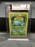 BGS Graded 1999 Pokemon Base Set Unlimited #15 VENUSAUR #5 Holofoil Rare Trading Card - EX 5