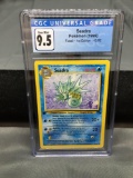 CGC Graded 1999 Pokemon Fossil 1st Edition #42 SEADRA Trading Card - GEM MINT 9.5