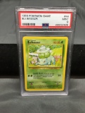 PSA Graded 1999 Pokemon Base Set Unlimited #44 BULBASAUR Trading Card - MINT 9