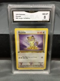 GMA Graded 1999 Pokemon Jungle 1st Edition #56 MEOWTH Trading Card - NM-MT 8