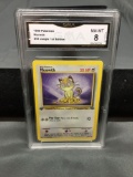 GMA Graded 1999 Pokemon Jungle 1st Edition #56 MEOWTH Trading Card - NM-MT 8