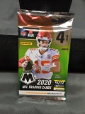 Factory Sealed 2020 Panini Mosaic Football 4 Card Pack - Joe Burrow Rookie?