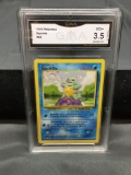 GMA Graded 1999 Pokemon Base Set Unlimited #63 SQUIRTLE Trading Card - VG+ 3.5