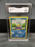 GMA Graded 1999 Pokemon Base Set Unlimited #63 SQUIRTLE Trading Card - VG+ 3.5