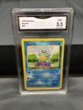 GMA Graded 1999 Pokemon Base Set Unlimited #63 SQUIRTLE Trading Card - VG+ 3.5