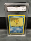 GMA Graded 1999 Pokemon Base Set Unlimited #65 STARYU Trading Card - VG+ 3.5