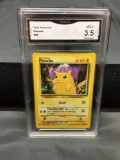 GMA Graded 1999 Pokemon Base Set Unlimited #58 PIKACHU Trading Card - VG+ 3.5