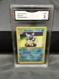 GMA Graded 1999 Pokemon Base Set Shadowless #42 WARTORTLE Trading Card - VG 3
