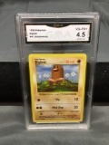 GMA Graded 1999 Pokemon Base Set Shadowless #47 DIGLETT Trading Card - VG-EX+ 4.5