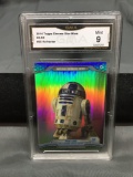 GMA Graded 2014 Topps Chrome Star Wars Refractor R2-D2 Trading Card - MINT 9