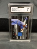 GMA Graded 2001 Fleer Genuine GEORGE BRETT Royals JERSEY Relic Baseball Card - NM 7