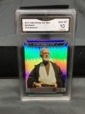 GMA Graded 2014 Topps Chrome Star Wars Refractor BEN KENOBI Trading Card - GEM MINT 10