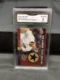 GMA Graded 2002 Upper Deck Mid-Summer Swatches RANDY JOHNSON Jersey Baseball Card - EX-NM 6