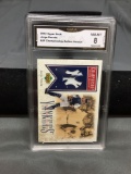 GMA Graded 2002 Upper Deck Championship Caliber Swatch JORGE POSADA Yankees Jersey Baseball Card -