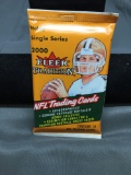 Factory Sealed 2000 Fleer Tradition Football 10 Card Pack from Hobby Box - TOM BRADY ROOKIE?