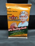 Factory Sealed 2000 Fleer Tradition Football 10 Card Pack from Hobby Box - TOM BRADY ROOKIE?