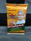 Factory Sealed 2000 Fleer Tradition Football 10 Card Pack from Hobby Box - TOM BRADY ROOKIE?